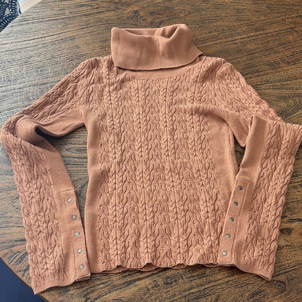 Free People Cowl Neck Sweater - Tan